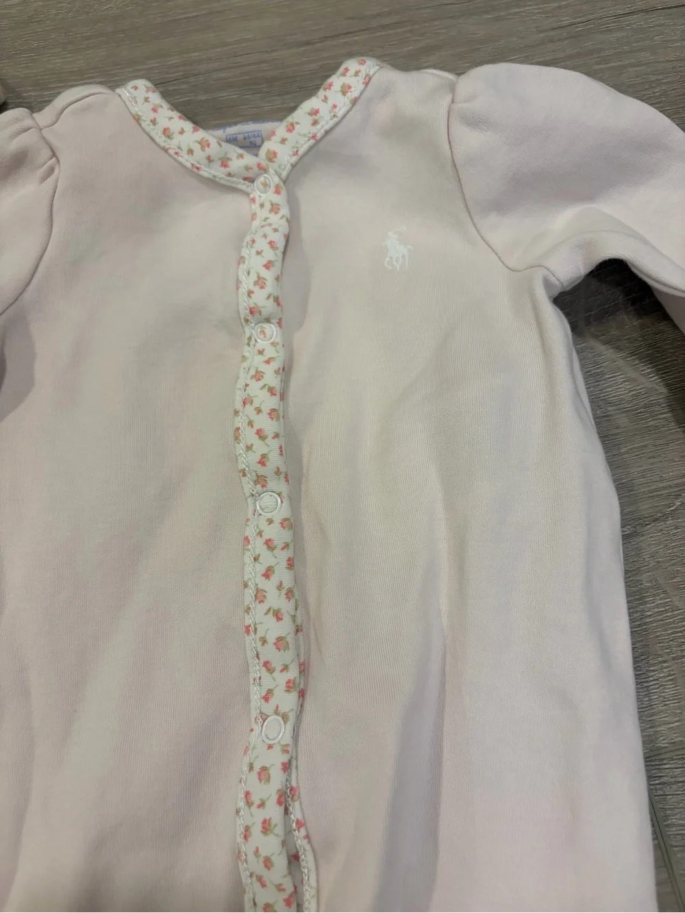 Ralph Lauren Pink Floral & Solid Footie bundle Set